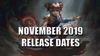 New Hero and New Skins November 2019 Release Dates 🟢 MLBB