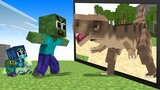 Monster School : Poor Tiny Dinosaurs and Giant Dinosaurs - Sad Story - Minecraft Animation