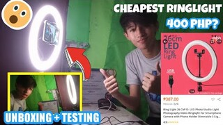 CHEAPEST RINGLIGHT? (LAZADA) | UNBOXING + TESTING