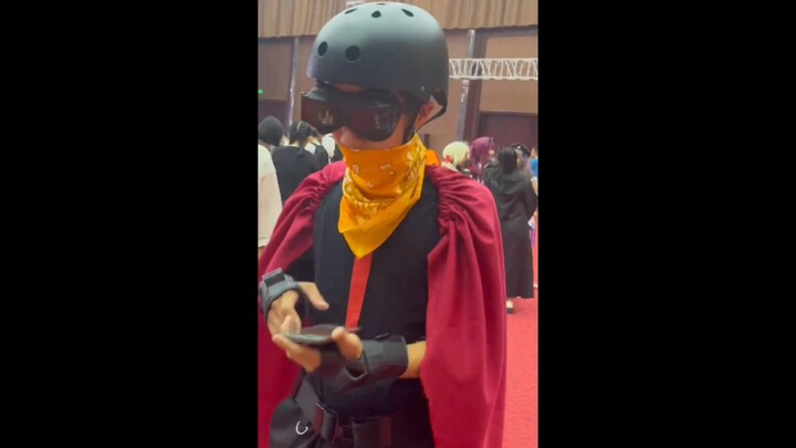 Cosplayer generasi pertama berpartisipasi dalam Karnaval Animasi dan Game Chizhou, foto diambil pada