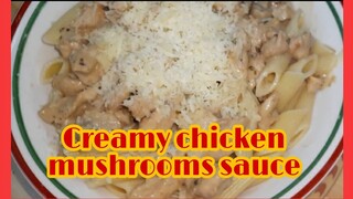 Creamy chicken mushrooms sauce  #pasta @Merica Recipes
