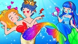 Little Mermaids Falling in Love 🧚‍♀️ Princess Stories | Hilarious Cartoon Animation