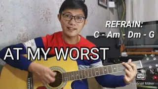 AT MY WORST | Guitar Tutorial for Beginners