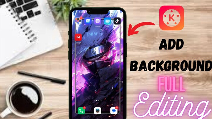 Video frame editing |How to add background on mobile screen recording