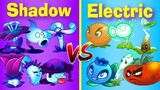 Team Electric vs Team Shadow: Solo thì thất thế | Plants vs. Zombies 2 - so sánh plants - PVZ2 MK