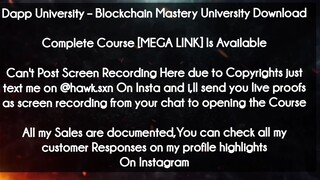 Dapp University  course - Blockchain Mastery University Download download