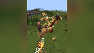 Dân làng tưởng được cứu, ai ngờ đẩy xuống luôn 🤣 Lạy haha minecraft bee minecraftpe fp