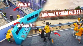 JACKY DIHUKUM MATI !? TAWURAN GANGSTER VS POLISI ! GTA V ROLEPLAY