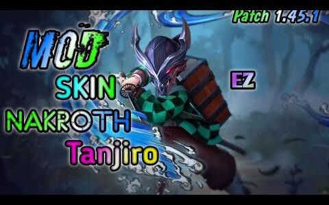 RoV Mod Skin Nakroth Tanjiro Kamado แจกมอดสกินนาครอสทันจิโร่ Patch 1451 ล่าสุด