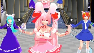 【MMD di gi charat】ラ・ビ・アン・ローズ＆ミ・ケ・キャラット＆リンナ・キャラットできゅんっ！ヴァンパイアガール