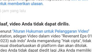 Revenant kena hak cipta😀 padahal baru 2 episode yang di upload