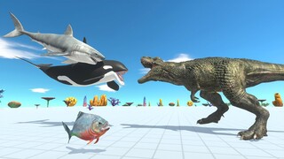 AQUATIC Units vs Dinosaurs - Animal Revolt Battle Simulator