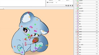 做一只贼兮兮的浣熊 ~ 建完模后一定要无情拉扯一下吧 ! _Live2D动画制作过程