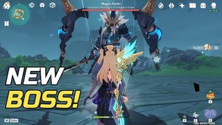 New Boss! Maguu Kenki Genshin Impact! Fischl Solo Gameplay | 1v1