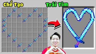 Vinh Chế Tạo Cây Kiếm Trái Tim ❤ Minecraft Bất Ngờ Chưa Bà Già 😂 THỬ THÁCH TẠO RA VŨ KHÍ SIÊU MẠNH