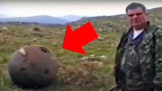 Soldiers Push Naval Mine off a Mountain to Destroy Enemy Forces Below