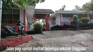 JALAN PAGI SAMBIL MELIHAT SEKOLAH UNGGULAN DI KOTA MANADO, AKTIFITAS PAGI DI JALAN JALAN UTAMA