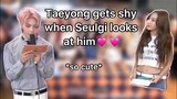 Taeyong getting shy in front of Seulgi  || Seulyong ||