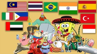 SpongeBob SquarePants in different languages meme