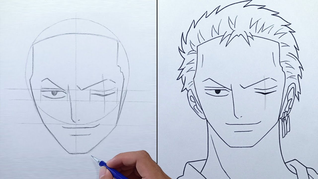How to Draw RORONOA ZORO [One Piece] - Cara Menggambar Anime - Bilibili