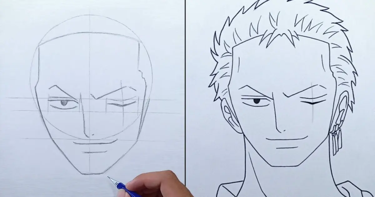 How to Draw RORONOA ZORO [One Piece] - Cara Menggambar Anime ...
