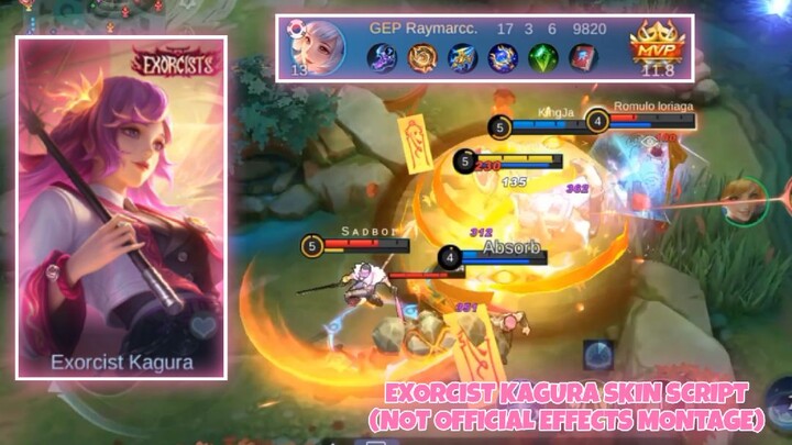 EXORCIST KAGURA SKIN SCRIPT (NOT OFFICIAL EFFECTS MONTAGE)