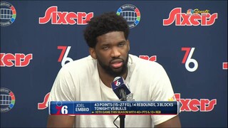 Joel Embiid: "If I don't feel good physically, I'm probably going to take a game or a few games off"