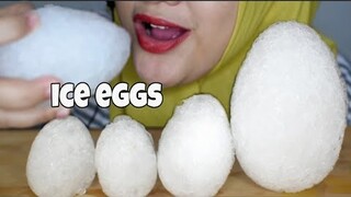 ASMR ICE EATING | ICE EGGS POWDERY 🥚🥚🥚🥚| makan es batu |segar |asmr mukbang indonesia