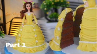 CARA MEMBUAT KUE FONDANT DEKORASI PRINCESS PART 1 | HOW TO MAKE FONDANT CAKE DECORATION PART 1