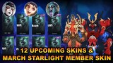 12 UPCOMING NEW SKIN AND MARCH STARLIGHT MEMBER SKIN | Mobile Legends:Bang Bang!