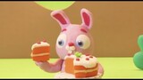 Rabbit carrot cake Stop motion cartoon for children - BabyClay