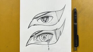 Easy to draw || how to draw sasuke and madara eyes step-by-step