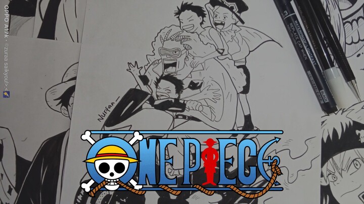 ASL, Dadan Racing - One Piece || Black and White Art (SPEED DRAWING)