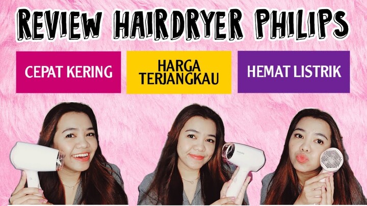 Review Hairdryer Philips Murah - Rambut Cepat Kering | #shopeehaulwithkican