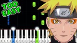 Silhouette - Naruto Shippuden OP16 - EASY Piano Tutorial [animelovemen]