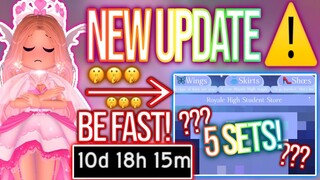 NEW UPDATE! 5 SETS LEAVING SOON 💔😭 ROBLOX Royale High Valentines Day Preparation Update Tea 2023