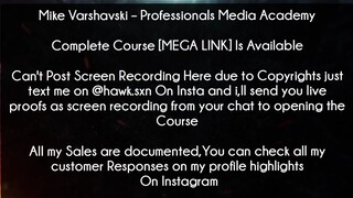 Mike Varshavski Course Professionals Media Academy download