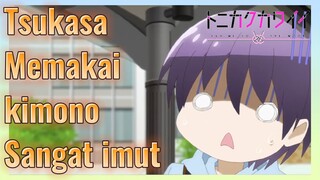 Tsukasa Memakai kimono Sangat imut