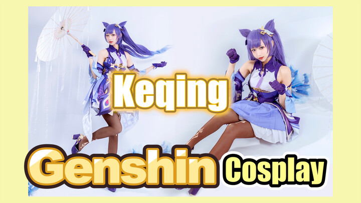 [Genshin,  Cosplay] Keqing  Like a cute cat