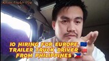 10 HIRING FOR EUROPE ðŸ‡ªðŸ‡º CZECH REPUBLIC ðŸ‡ªðŸ‡ºðŸ‡ªðŸ‡ºðŸ‡ªðŸ‡º TRAILER TRUCK DRIVER'S FROM PHILIPPINES ðŸ‡µðŸ‡­