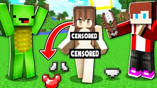 JJ และ Mikey Maizen ถอดเสื้อผ้าของเด็กผู้หญิงเล่นตลก - เรื่องราวตลกในวิดีโอ Minecraft (JJ และ Mikey)