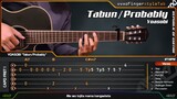 (Easy Listening Song) YOASOBI "Probably" - Tabun - Fingerstyle Guitar Cover | TAB Tutorial