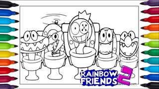 Roblox Rainbow Friends chapter 2 Coloring Pages | Skibidi Toilet vs Rainbow Friends | NCS Music #19