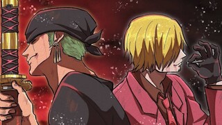 Trong khi cánh tay phải Zoro chém đôi prometheus thì cánh tay trái Sanji...