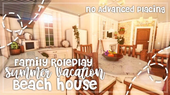 No Advanced Placing Family Roleplay Summer Vacation Beach House I Bloxburg Speedbuild and Tour