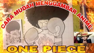 cara mudah menggambar ANIME/MANGA LUFFY APRO