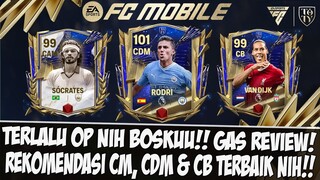 📌TERLALU OP! REKOMENDASI PEMAIN CM, CDM & CB TERBAIK & GAS REVIEW EVENT TOTY EA SPORT FC MOBILE 2024