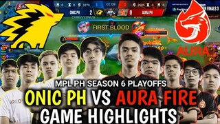 ONIC PH VS AURA FIRE | GAME HIGHLIGHTS - MPL PH SEASON 6 PLAYOFFS