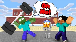 Monster School: STRENGTH CHALLENGE - Minecraft Animation