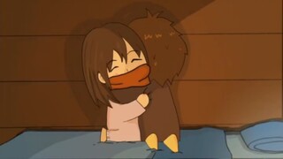 Pelukan Eren mampu membuat Mikasa berhenti menangis